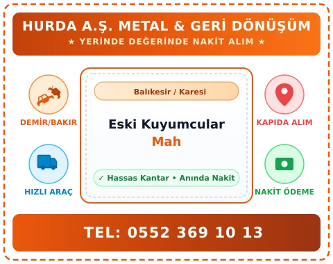 Balıkesir Karesi Eski Kuyumcular Mah Hurda Alım