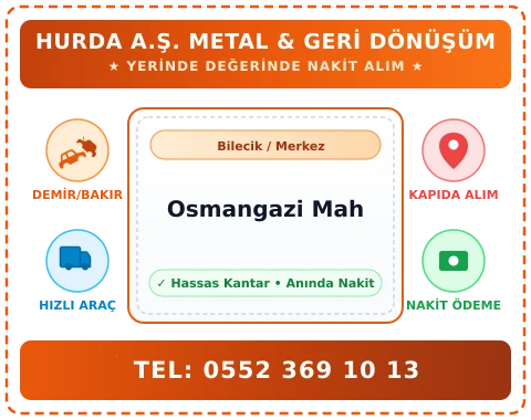 Bilecik Merkez Osmangazi Mah Hurda Alım
