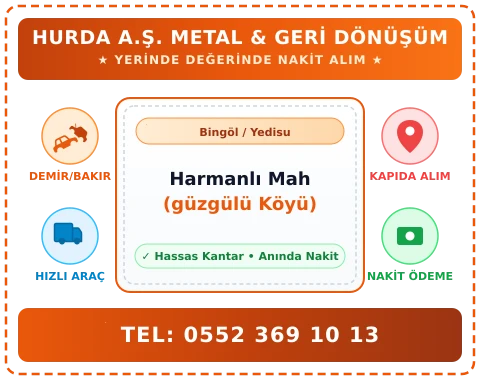 Bingöl Yedisu Harmanlı Mah (güzgülü Köyü) Hurda Alım