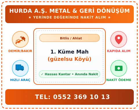 Bitlis Ahlat 1. Küme Mah (güzelsu Köyü) Hurda Alım