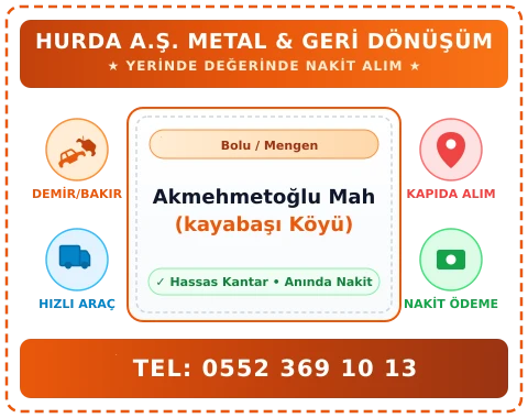 Bolu Mengen Akmehmetoğlu Mah (kayabaşı Köyü) Hurda Alım