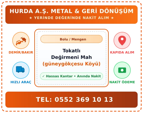 Bolu Mengen Tokatlı Değirmeni Mah (güneygökçesu Köyü) Hurda Alım
