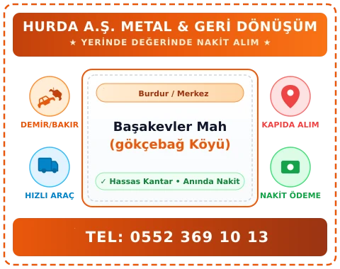 Burdur Merkez Başakevler Mah (gökçebağ Köyü) Hurda Alım