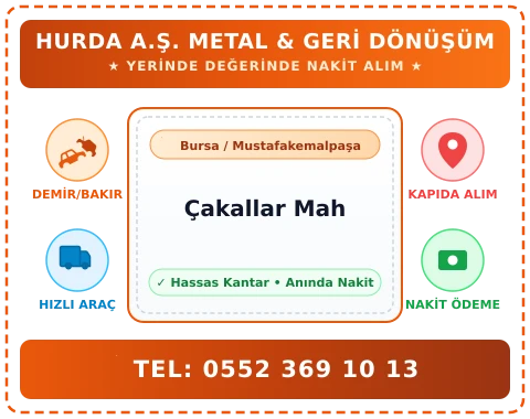 Bursa Mustafakemalpaşa Çakallar Mah Hurda Alım