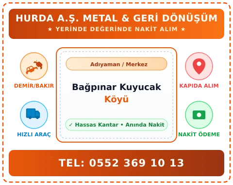 Adıyaman Merkez Bağpınar Kuyucak Köyü Hurda Alım