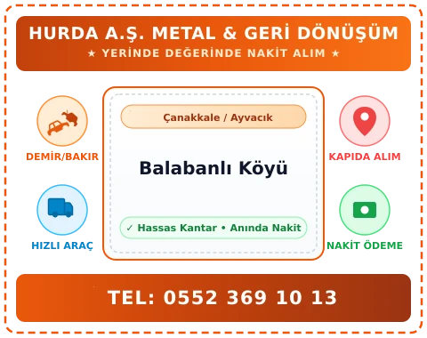 Çanakkale Ayvacık Balabanlı Köyü Hurda Alım