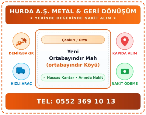 Çankırı Orta Yeni Ortabayındır Mah (ortabayındır Köyü) Hurda Alım