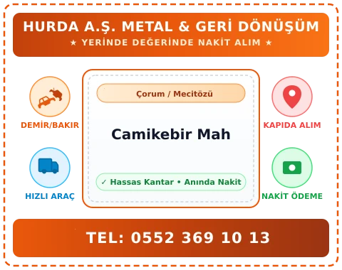 Çorum Mecitözü Camikebir Mah Hurda Alım