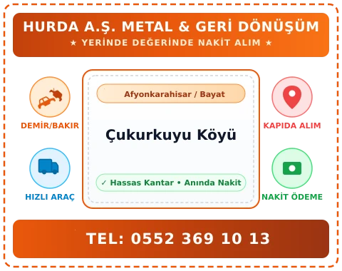 Afyonkarahisar Bayat Çukurkuyu Köyü Hurda Alım