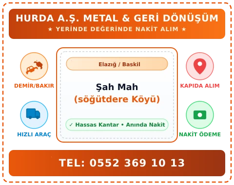 Elazığ Baskil Şah Mah (söğütdere Köyü) Hurda Alım