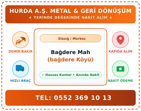 Elazığ Merkez Bağdere Mah (bağdere Köyü) Hurda Alım