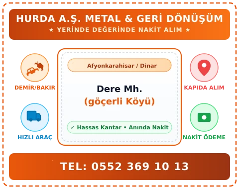 Afyonkarahisar Dinar Dere Mh. (göçerli Köyü) Hurda Alım