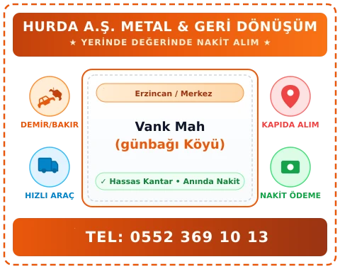 Erzincan Merkez Vank Mah (günbağı Köyü) Hurda Alım