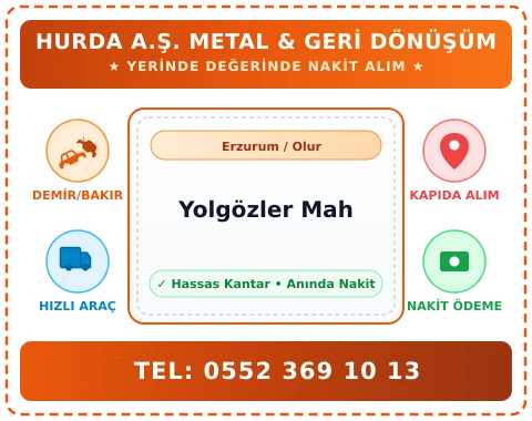 Erzurum Olur Yolgözler Mah Hurda Alım