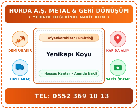 Afyonkarahisar Emirdağ Yenikapı Köyü Hurda Alım