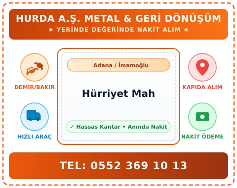 Adana İmamoğlu Hürriyet Mah Hurda Alım