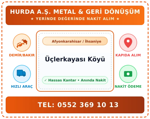 Afyonkarahisar İhsaniye Üçlerkayası Köyü Hurda Alım