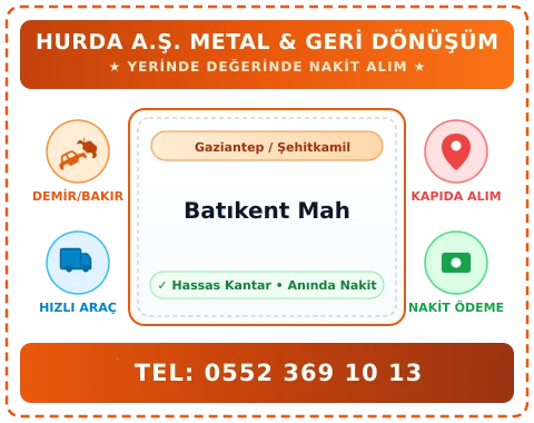 Gaziantep Şehitkamil Batıkent Mah Hurda Alım