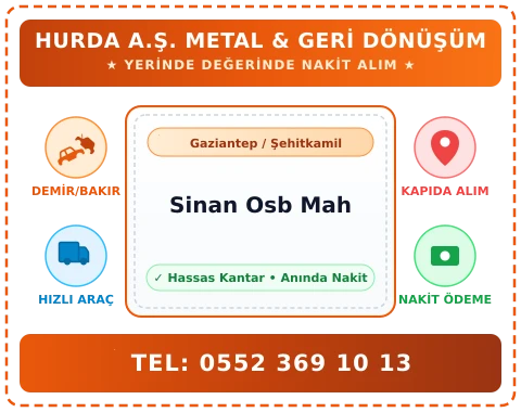 Gaziantep Şehitkamil Sinan Osb Mah Hurda Alım