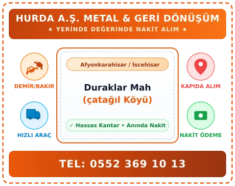 Afyonkarahisar İscehisar Duraklar Mah (çatağıl Köyü) Hurda Alım