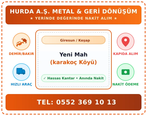 Giresun Keşap Yeni Mah (karakoç Köyü) Hurda Alım