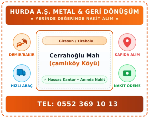 Giresun Tirebolu Cerrahoğlu Mah (çamlıköy Köyü) Hurda Alım