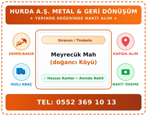 Giresun Tirebolu Meyrecük Mah (doğancı Köyü) Hurda Alım
