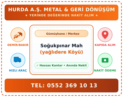 Gümüşhane Merkez Soğukpınar Mah (yağlıdere Köyü) Hurda Alım