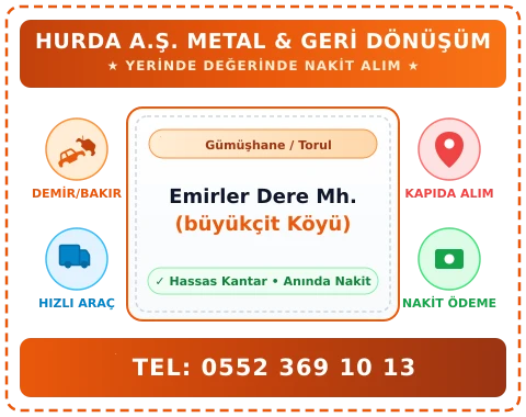 Gümüşhane Torul Emirler Dere Mh. (büyükçit Köyü) Hurda Alım
