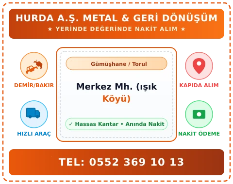 Gümüşhane Torul Merkez Mh. (ışık Köyü) Hurda Alım
