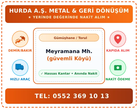 Gümüşhane Torul Meyramana Mh. (güvemli Köyü) Hurda Alım