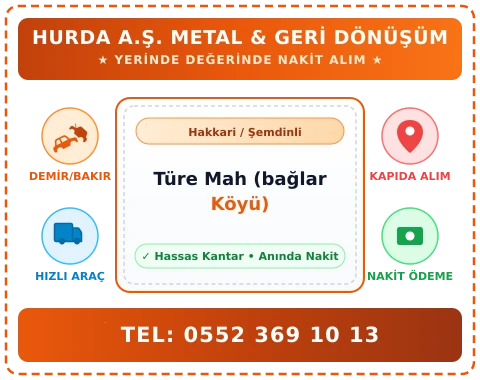 Hakkari Şemdinli Türe Mah (bağlar Köyü) Hurda Alım