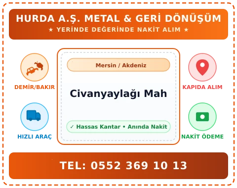 Mersin Akdeniz Civanyaylağı Mah Hurda Alım