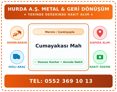 Mersin Çamlıyayla Cumayakası Mah Hurda Alım