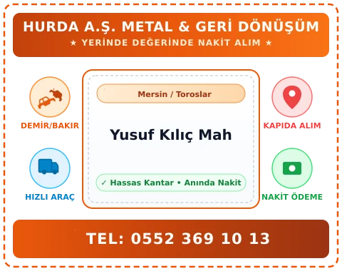 Mersin Toroslar Yusuf Kılıç Mah Hurda Alım