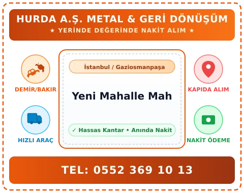 İstanbul Gaziosmanpaşa Yeni Mahalle Mah Hurda Alım