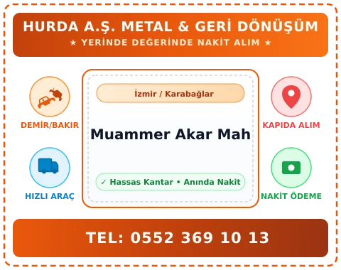 İzmir Karabağlar Muammer Akar Mah Hurda Alım