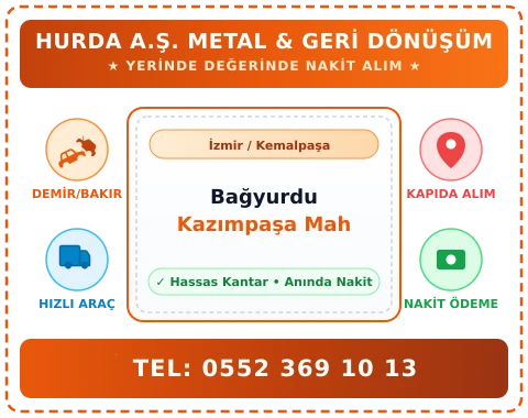 İzmir Kemalpaşa Bağyurdu Kazımpaşa Mah Hurda Alım