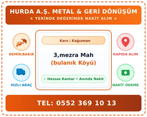Kars Kağızman 3,mezra Mah (bulanık Köyü) Hurda Alım