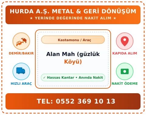 Kastamonu Araç Alan Mah (güzlük Köyü) Hurda Alım