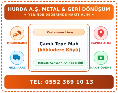 Kastamonu Araç Çamlı Tepe Mah (köklüdere Köyü) Hurda Alım
