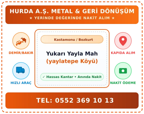 Kastamonu Bozkurt Yukarı Yayla Mah (yaylatepe Köyü) Hurda Alım
