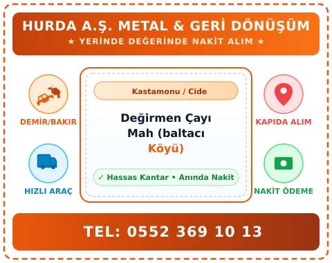Kastamonu Cide Değirmen Çayı Mah (baltacı Köyü) Hurda Alım
