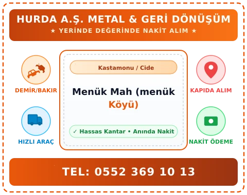 Kastamonu Cide Menük Mah (menük Köyü) Hurda Alım