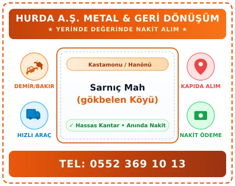 Kastamonu Hanönü Sarnıç Mah (gökbelen Köyü) Hurda Alım