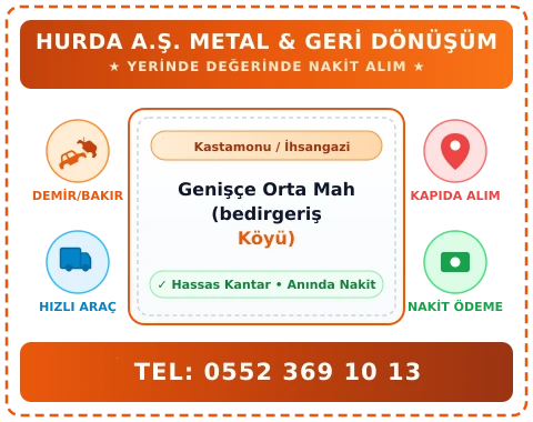 Kastamonu İhsangazi Genişçe Orta Mah (bedirgeriş Köyü) Hurda Alım