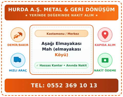 Kastamonu Merkez Aşağı Elmayakası Mah (elmayakası Köyü) Hurda Alım