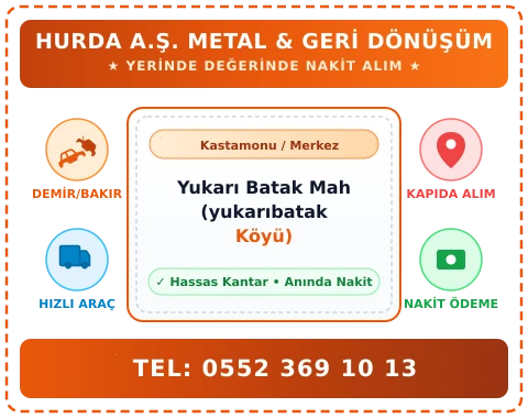 Kastamonu Merkez Yukarı Batak Mah (yukarıbatak Köyü) Hurda Alım