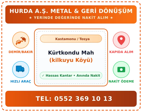 Kastamonu Tosya Kürtkondu Mah (kilkuyu Köyü) Hurda Alım