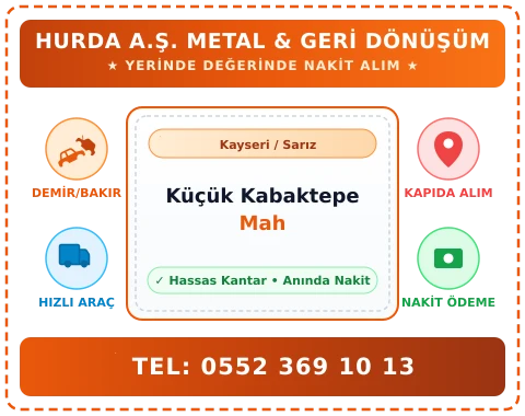 Kayseri Sarız Küçük Kabaktepe Mah Hurda Alım